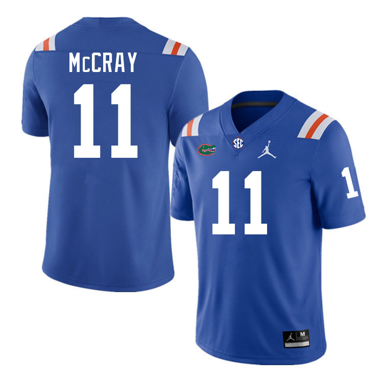 Florida Gators #11 LJ McCray College Football Jerseys Stitched-Throwback